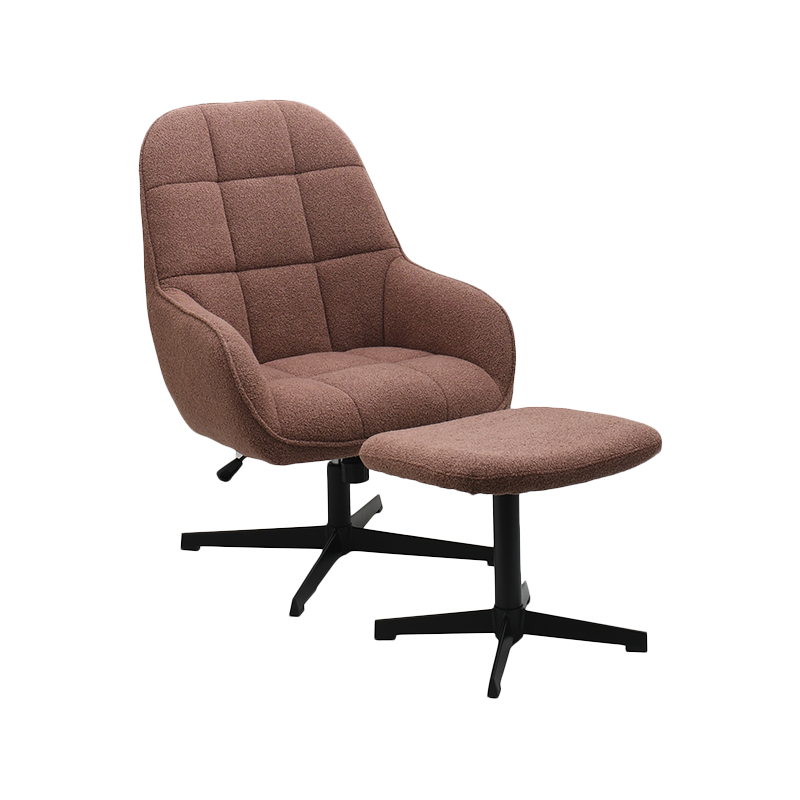 Cadeira de lounge de lazer com descanso para os pés 